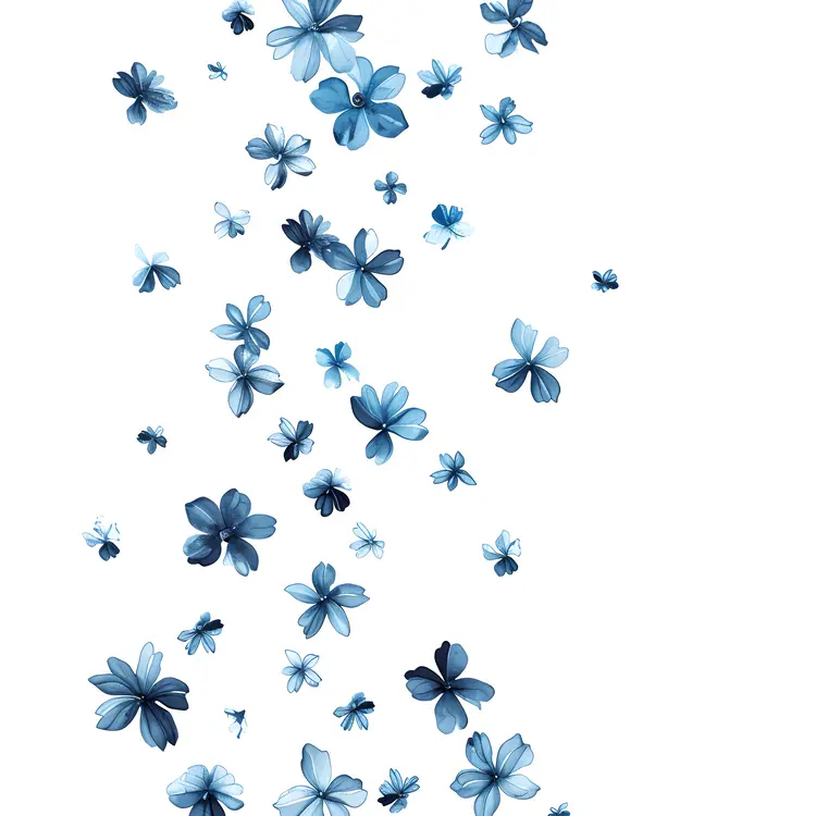 Blue Flowers in Bloom
