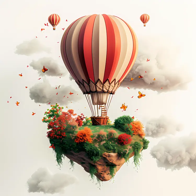 Floating Hot Air Balloon