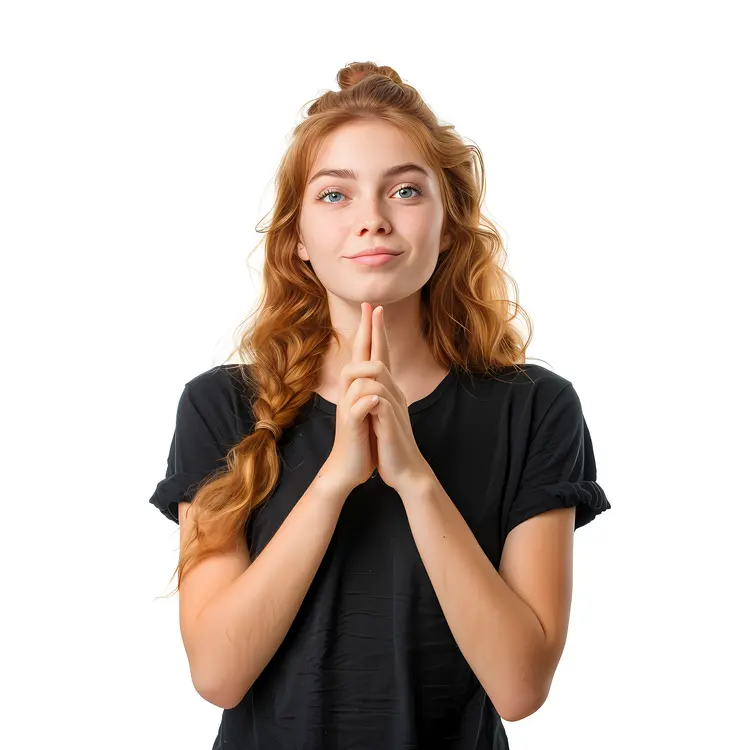 Portrait of a Woman in a Black Shirt