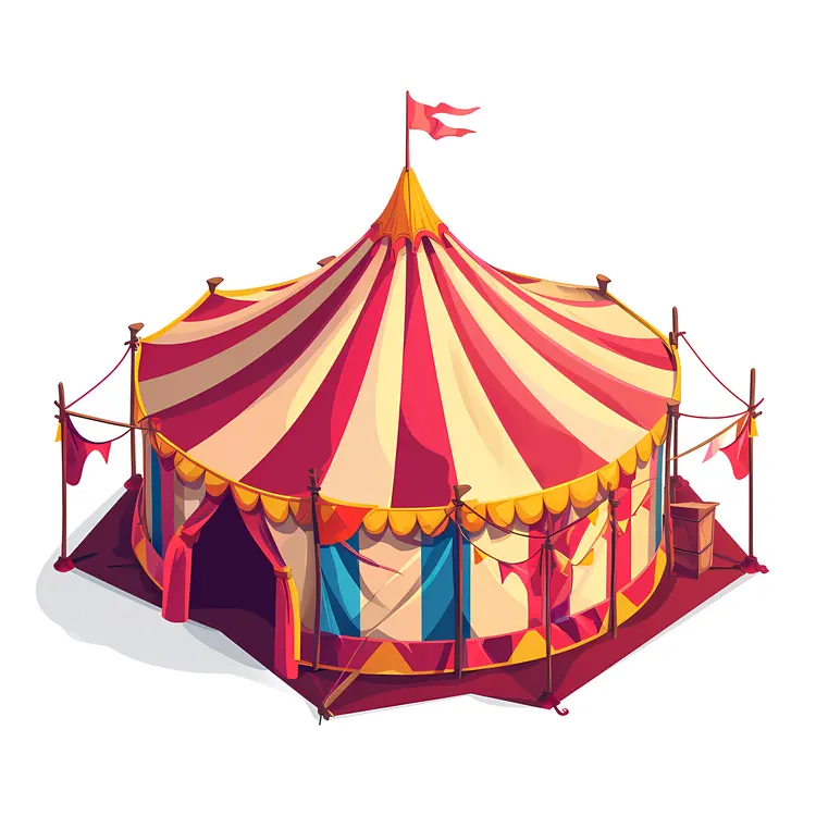 Colorful Striped Circus Tent