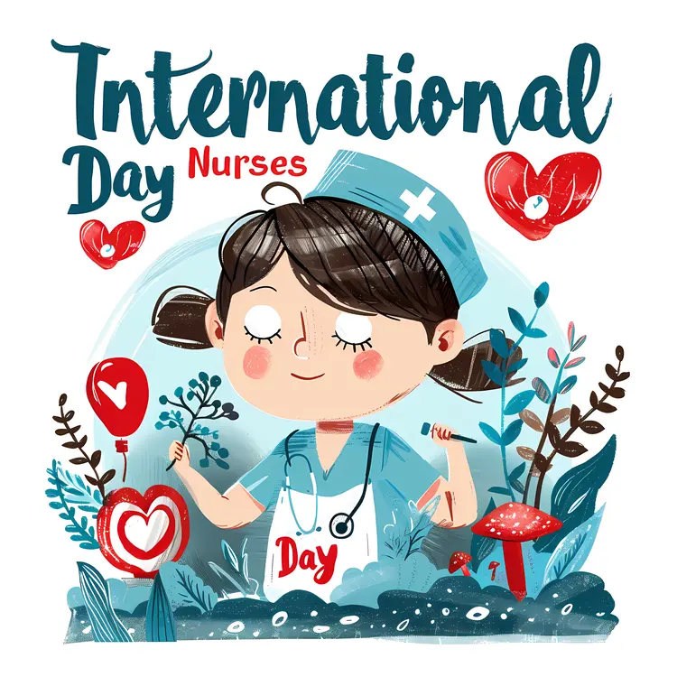 Cute Nurse Celebrating International Nurses Day