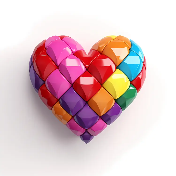 Rainbow Colored Heart
