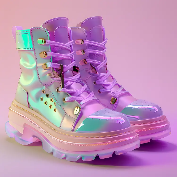 Holographic Trendy Boots
