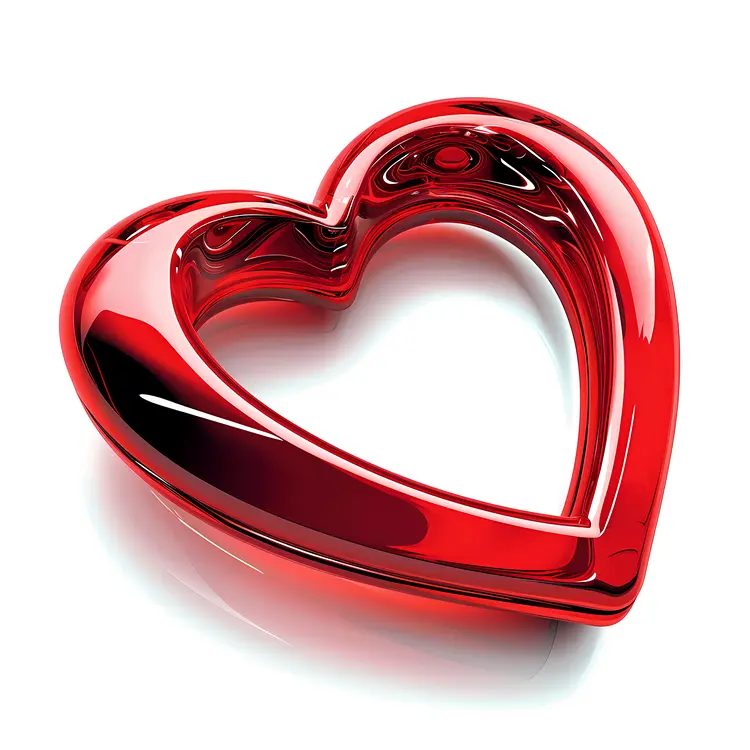 Shiny Red Heart Symbol