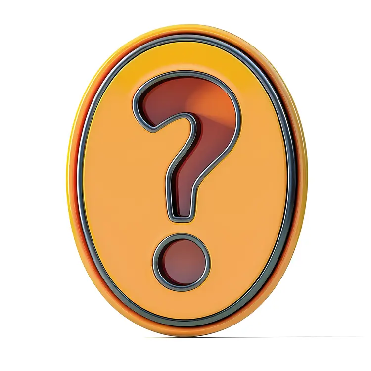 Orange Question Mark Symbol