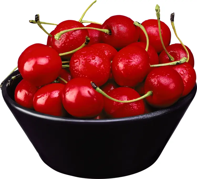 Fresh Red Cherries in a Bowl