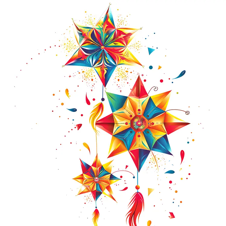 Colorful Star Lanterns for Festive Decoration