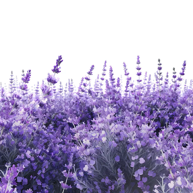 Lavender Flowers in a Meadow