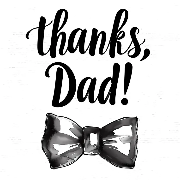 Thanks Dad with Bow Tie