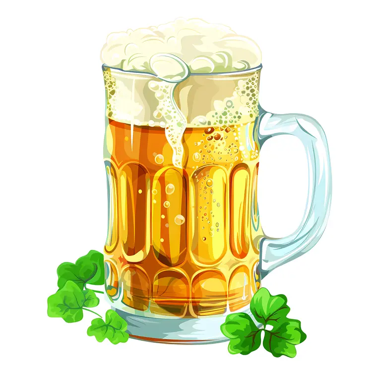 Beer Mug with Clovers
