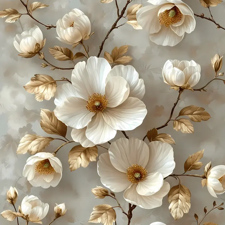 White Blossoms on Branches