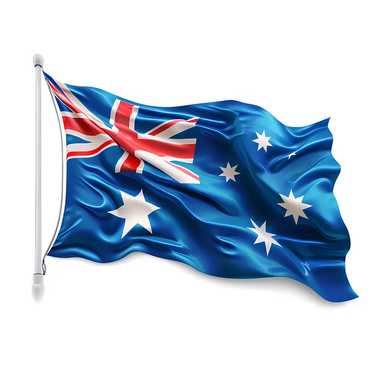 Waving Australian Flag Illustration