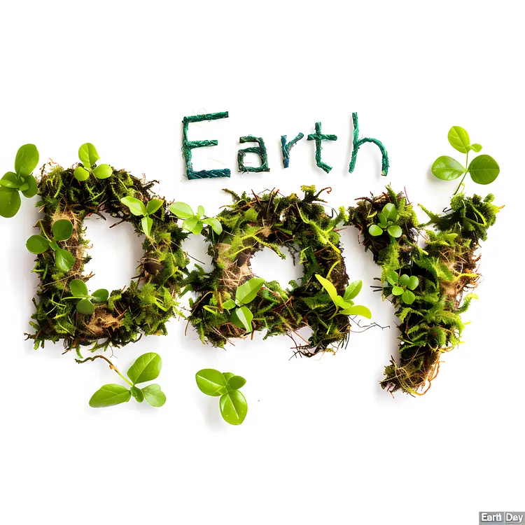 Earth Day with Moss and Leaves