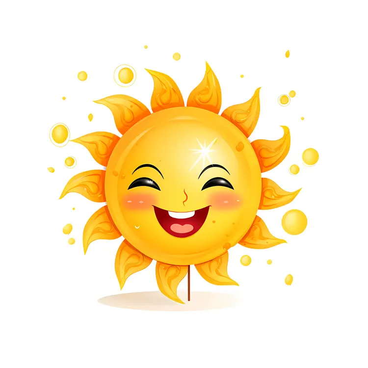 Joyful Happy Sun Illustration
