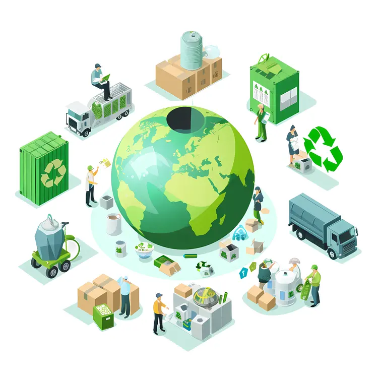 Earth with Recycling Activities