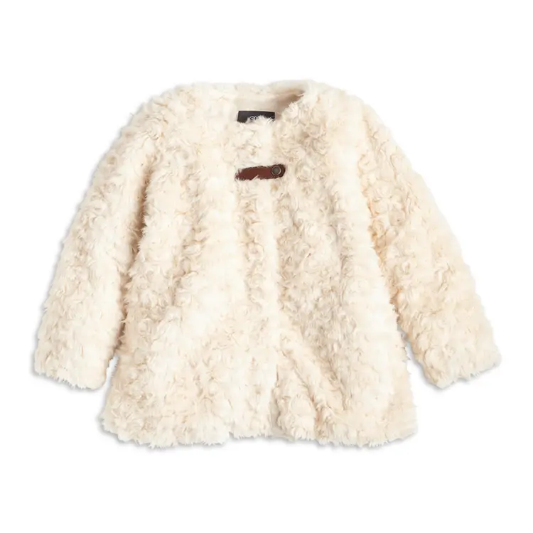 White Fleece Coat for Casual Warmth