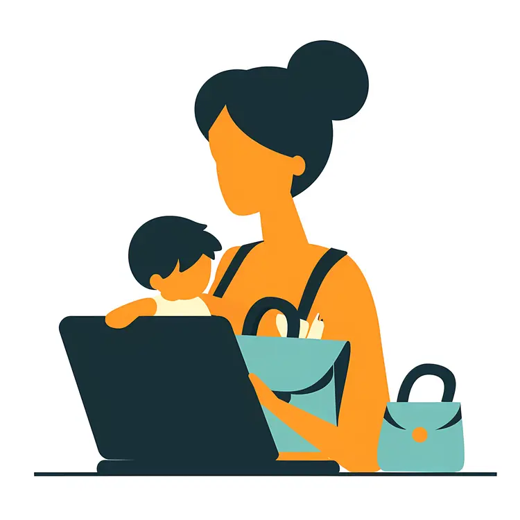 Mother Working with Child