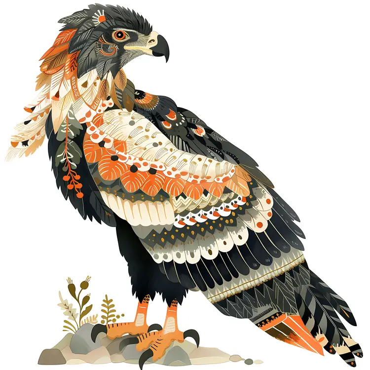 Majestic Decorative Eagle with Intricate Feathers