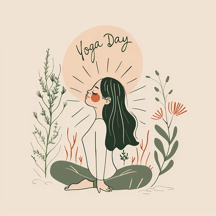 Yoga Day Meditation Illustration