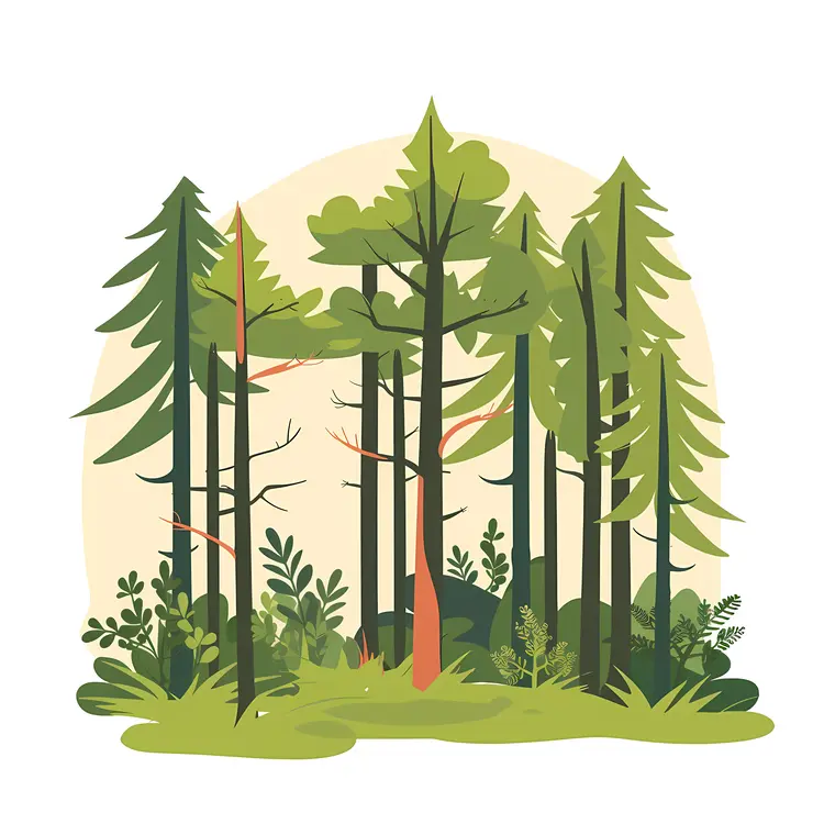 Simple Forest with Various Trees