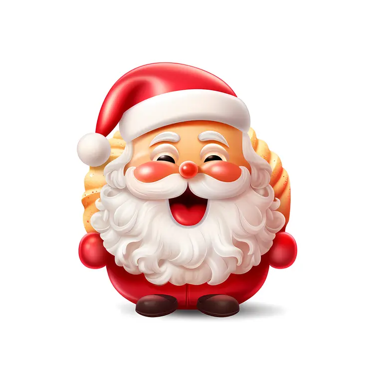 Cute Santa Claus in Red Suit