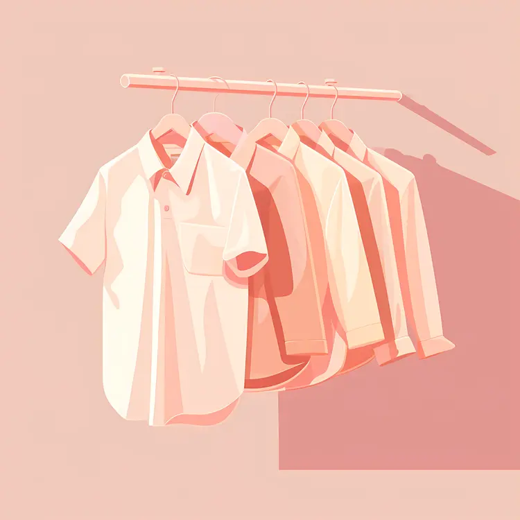 Minimalist Clothing on Hangers