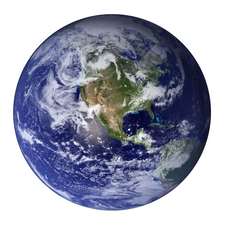 Realistic Image of Planet Earth