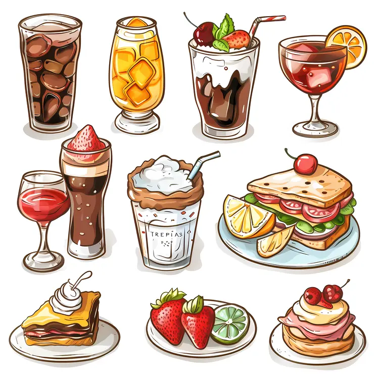 Illustrated Food and Drinks