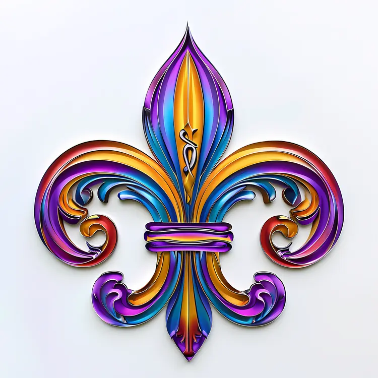 Colorful Artistic Fleur-de-lis