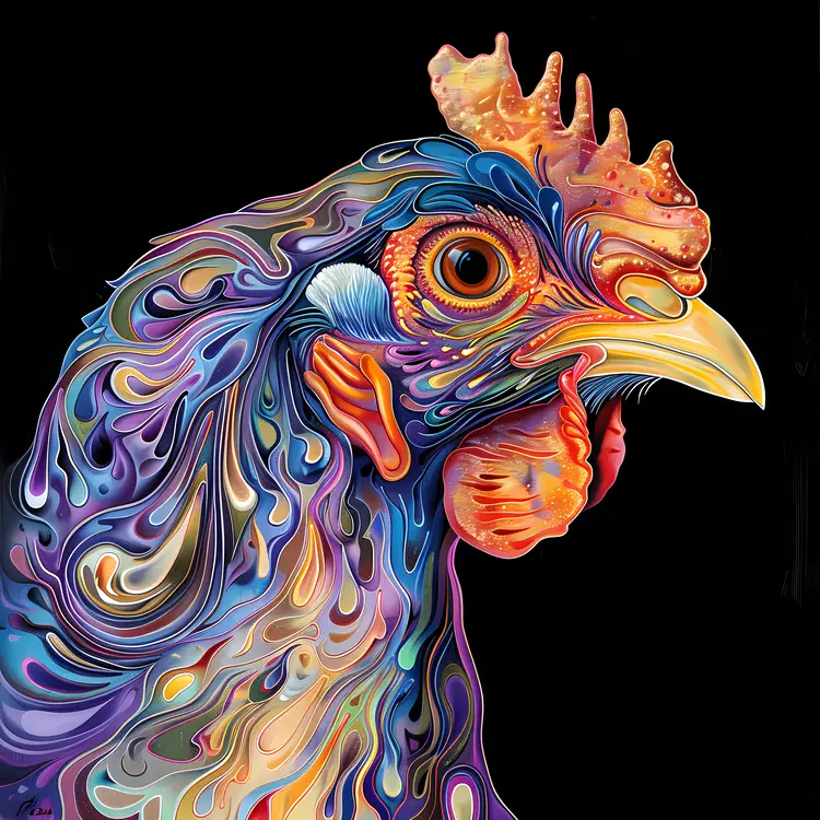 Colorful Artistic Chicken