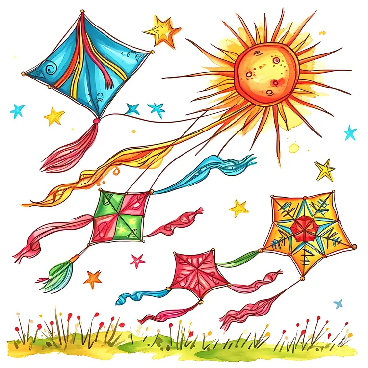 Flying Kites Under the Sun