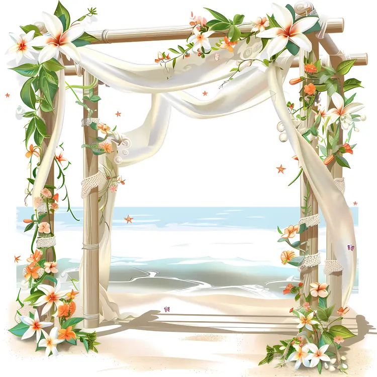 Beautiful Beach Wedding Arch