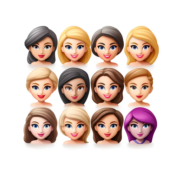 Diverse Female Avatars Collection