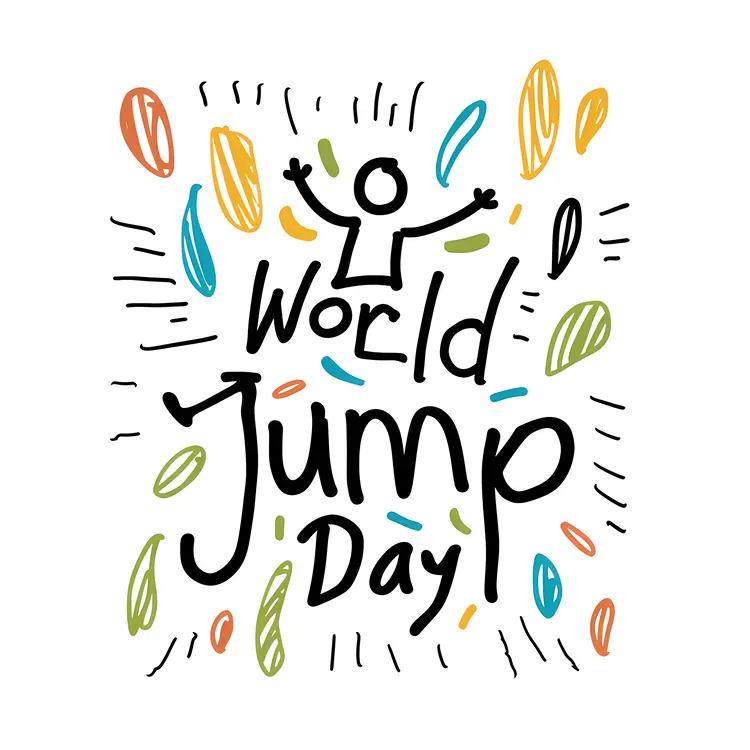 Colorful World Jump Day Celebration