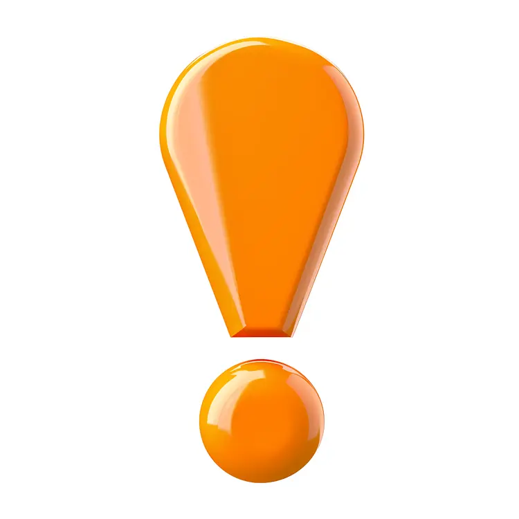 3D Orange Exclamation Mark