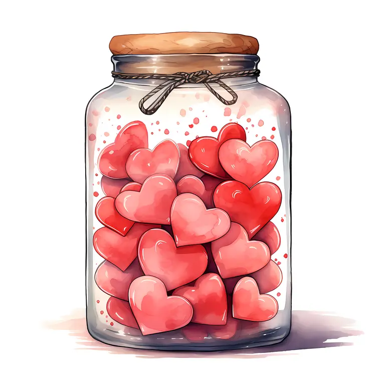 Jar of Heart Candies