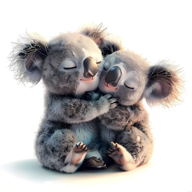 Cute Hugging Koalas