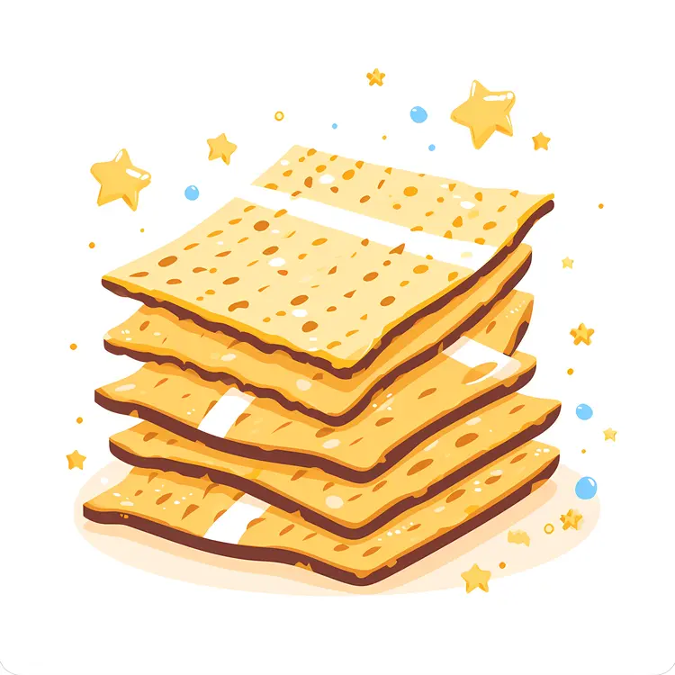 Stack of Crackers with Stars and Dots