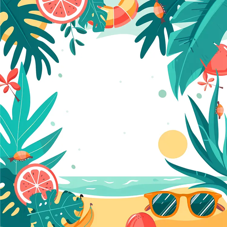 Colorful Beach Illustration