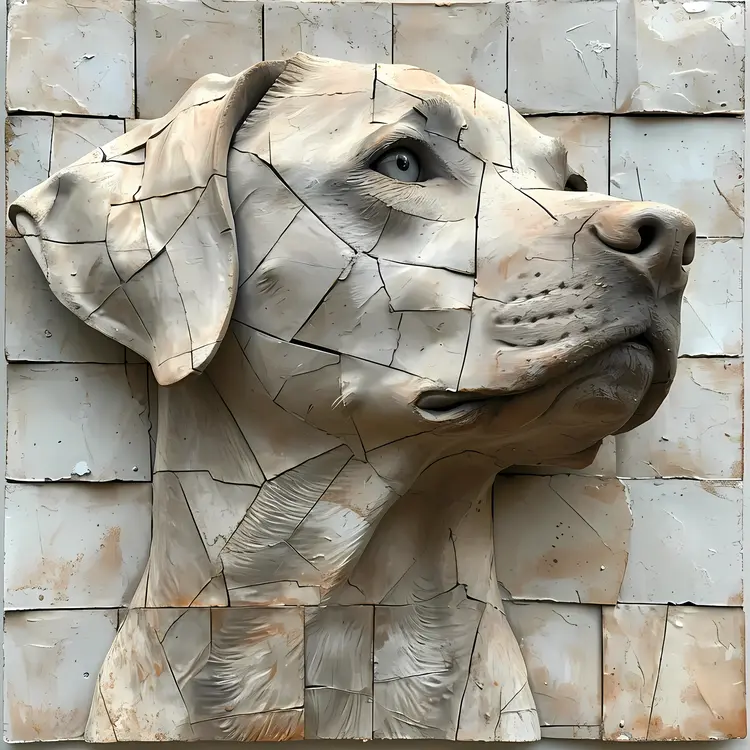 Realistic Dog Sculpture Art