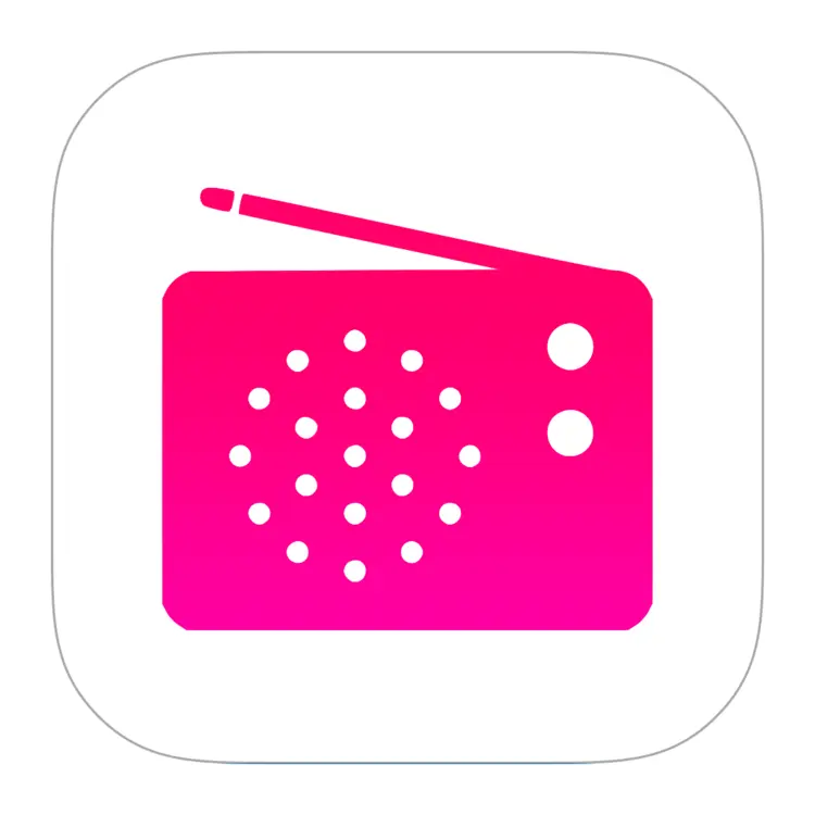 Radio Icon in Pink Gradient