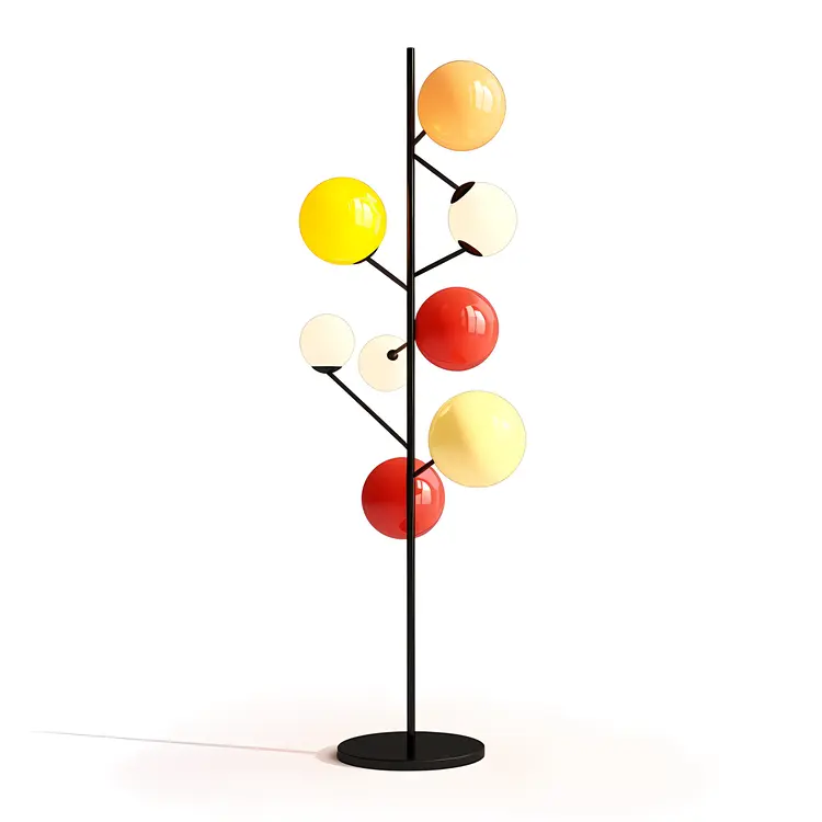 Colorful Floor Lamp with Spheres