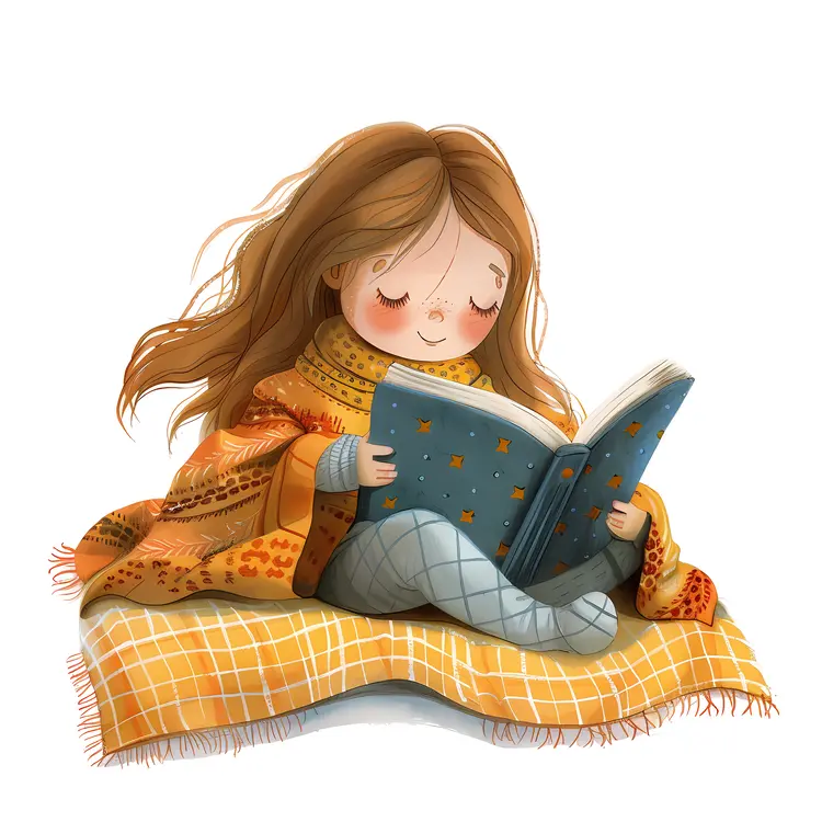 Cozy Girl Reading a Book