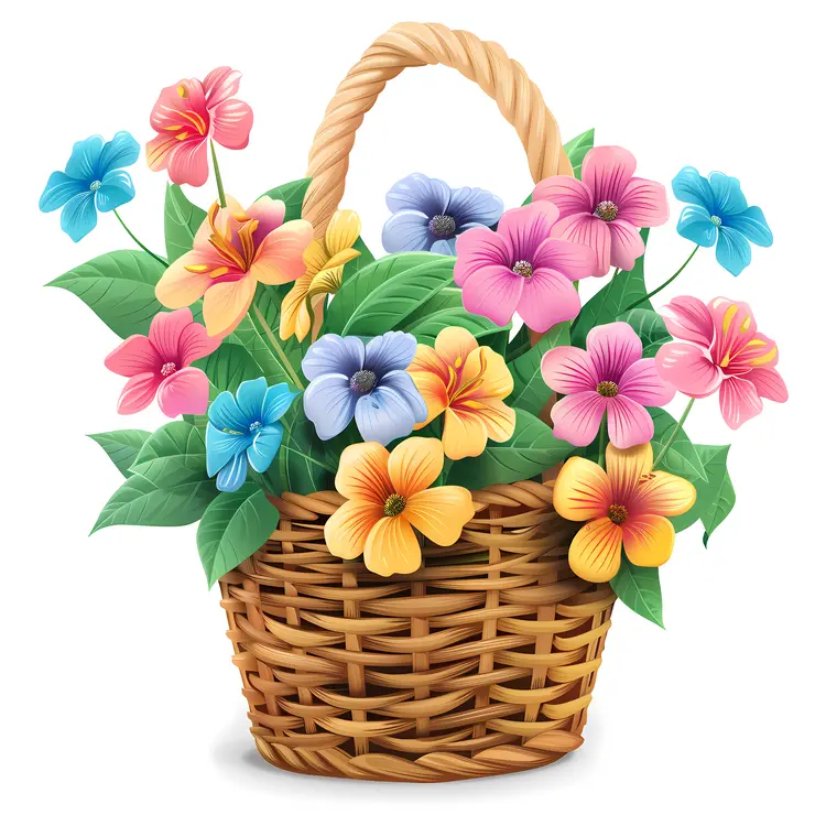 Vibrant Flower Basket