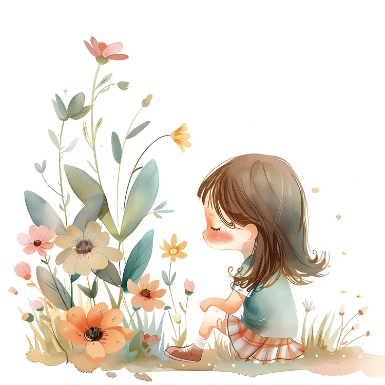 Girl with Flowers