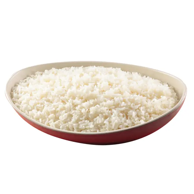 Plate of Steamed White Rice