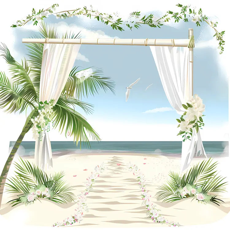 Romantic Beach Wedding Arch