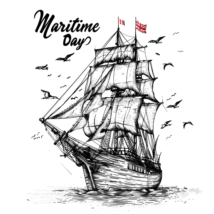 Detailed Sketch for Maritime Day