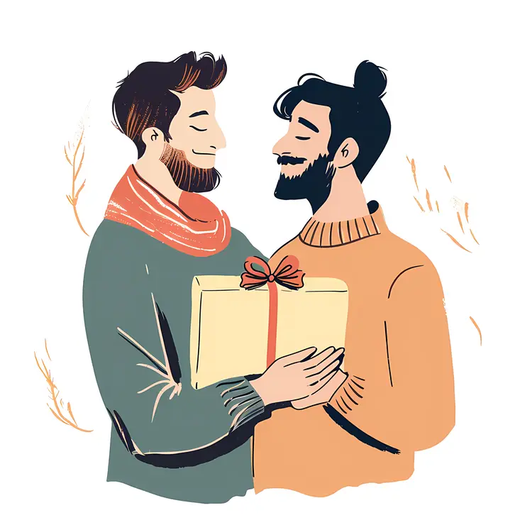Couple Holding a Gift