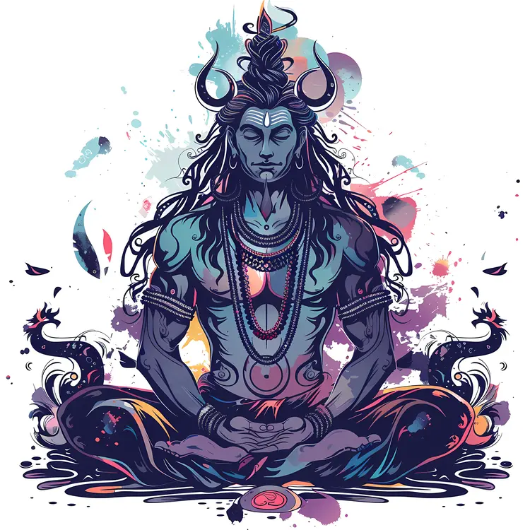 Meditating Deity in Spiritual Serenity